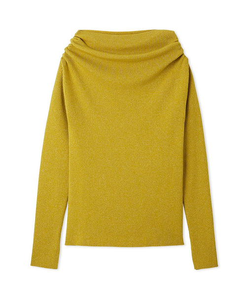 オフショルラメニット