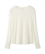 ウールテンセルクルーネックシアーロンT