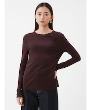 ウールテンセルクルーネックシアーロンＴ