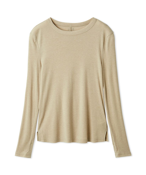 ウールテンセルクルーネックシアーロンT