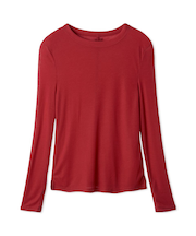 ウールテンセルクルーネックシアーロンＴ