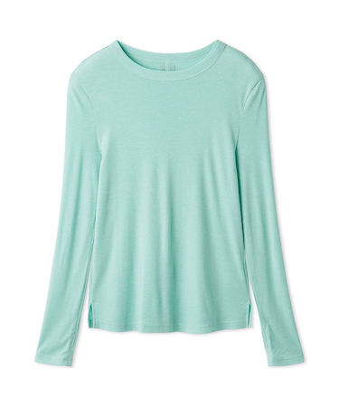 ウールテンセルクルーネックシアーロンＴ