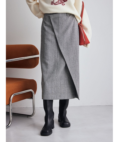 アシメストレートスカート