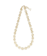 変形パールネックレスモチーフチェーンネックレス