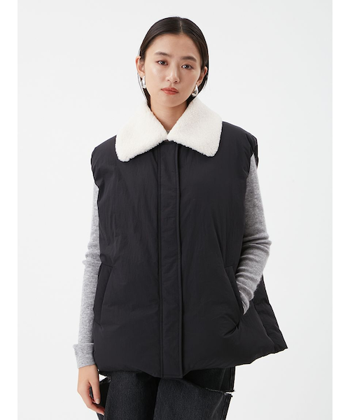ボア衿リサイクルダウンベスト｜ミラオーウェンの通販｜&mall（アンド