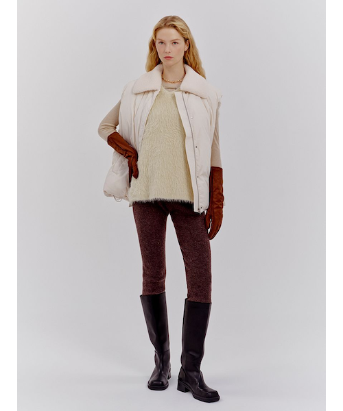 ボア衿リサイクルダウンベスト｜ミラオーウェンの通販｜&mall（アンド