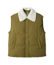 ボア衿リサイクルダウンベスト