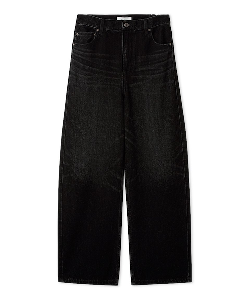 ハイライズルーズフィットバギーデニムパンツ