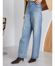 ハイライズルーズフィットバギーデニムパンツ