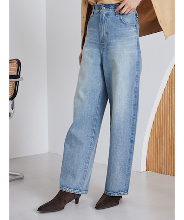 ハイライズルーズフィットバギーデニムパンツ