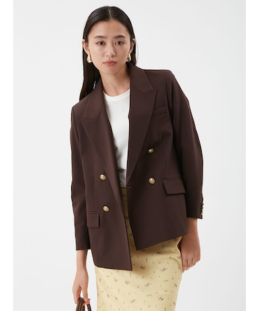 金釦ダブルブレストブレザー