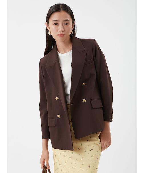 金釦ダブルブレストブレザー