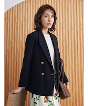 金釦ダブルブレストブレザー