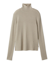 シアーラメタートルネックリブニット