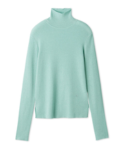 シアーラメタートルネックリブニット