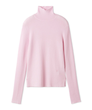 シアーラメタートルネックリブニット