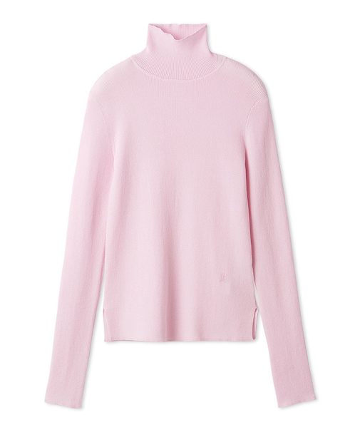 シアーラメタートルネックリブニット