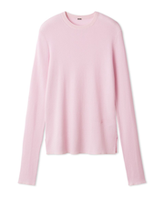 シアーラメクルーネックリブニット