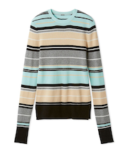 シアーラメクルーネックリブニット