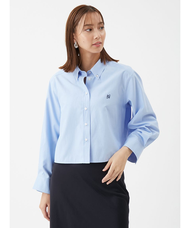 ボタンダウン短丈シャツ