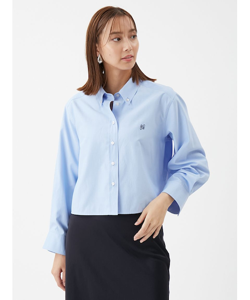 ボタンダウン短丈シャツ