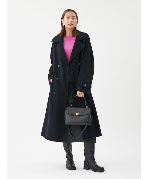 ベルト付きリバーピーコート