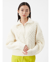 アランブークレーハーフジップニットプルオーバー