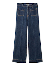 パッチポケットデザインシガレットデニムパンツ