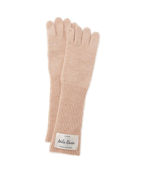 ラメリブニットロンググローブ