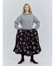 ボタニカルプリントバルーンスカート