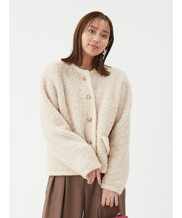 金釦テディラメニットジャケット