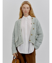 金釦テディラメニットジャケット