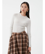 モヘヤ混ラメリブニットプルオーバー