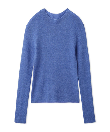 モヘヤ混ラメリブニットプルオーバー