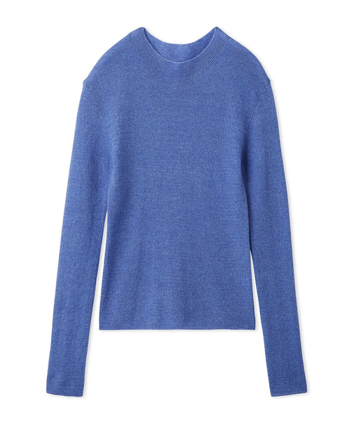 モヘヤ混ラメリブニットプルオーバー