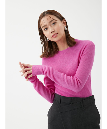 モヘヤ混ラメリブニットプルオーバー