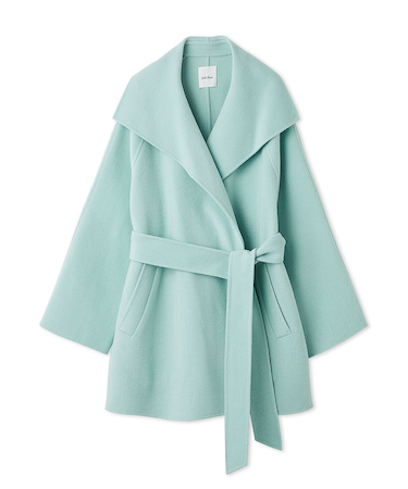 共ベルト付きビックカラーミディ丈コート