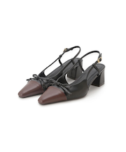 リボンスリングパンプス