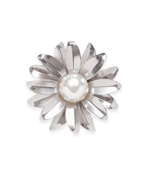 メタルフラワーブローチ
