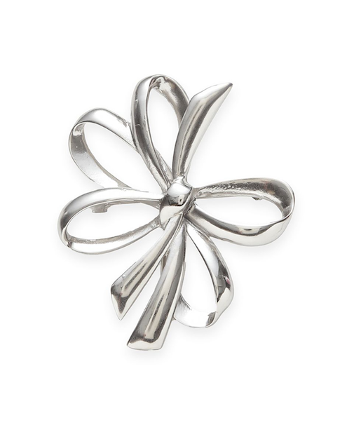 メタルリボンモチーフブローチ