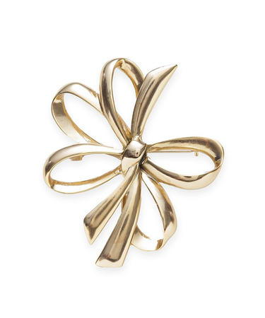 メタルリボンモチーフブローチ