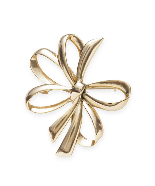 メタルリボンモチーフブローチ