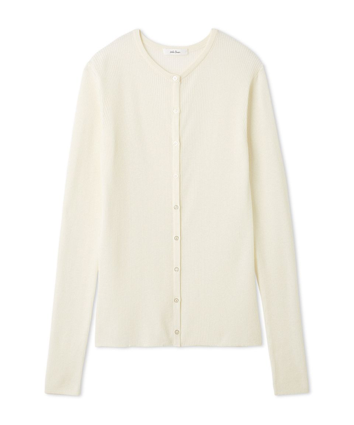 ベロアリブニットカーディガン