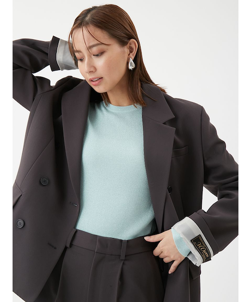 セットアップ対応】ターンバックダブルブレストジャケット｜ミラ