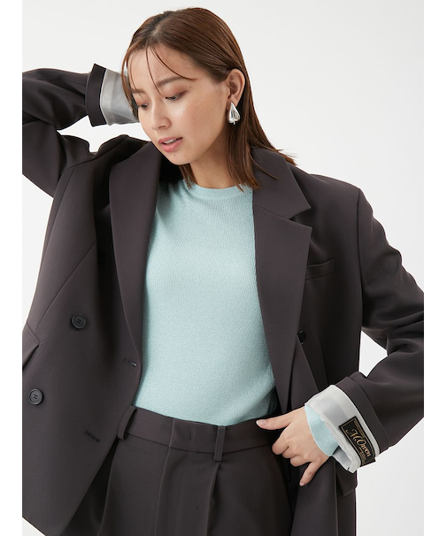 【セットアップ対応】ターンバックダブルブレストジャケット