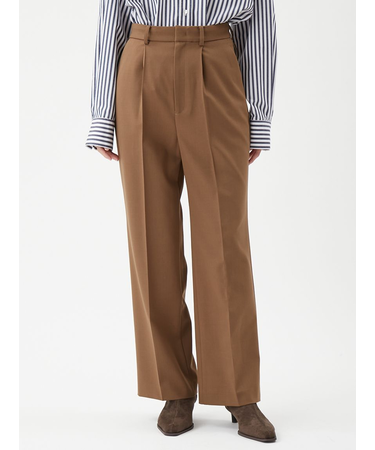 【セットアップ対応】ワンタックストレートスーツパンツ