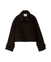 ウールカシミヤショート丈ピーコート