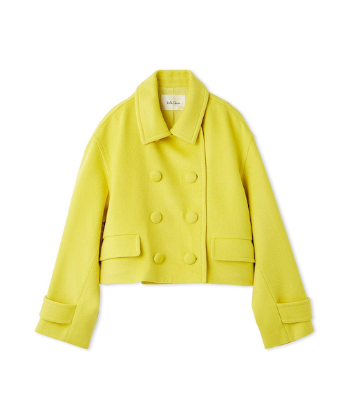 ウールカシミヤショート丈ピーコート