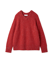 スパンコールVネックシャギーニット