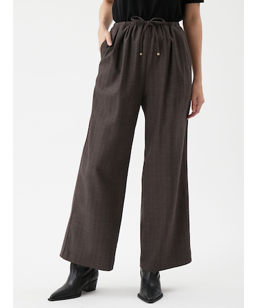 ウエストゴムヘリンボーンイージーパンツ